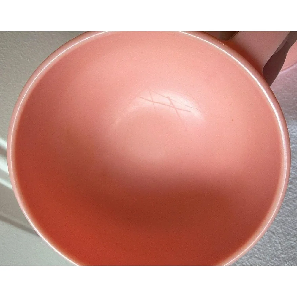 Harmony House Cataline Creamer Sugar Cup Set Pink Vintage MCM Melmac